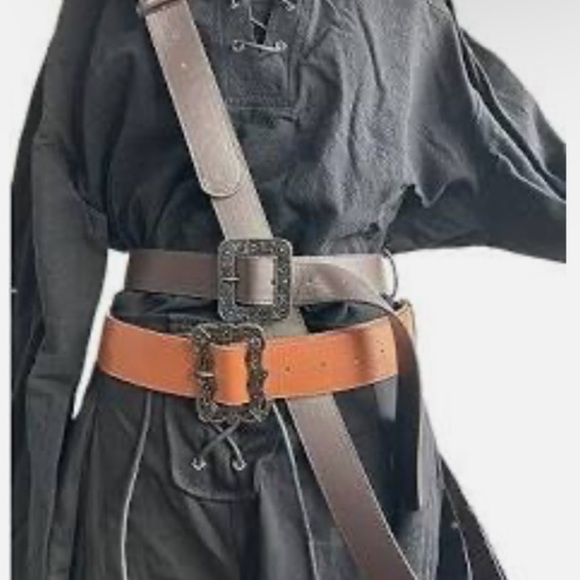 Faux leather pirate belt - Picture 5 of 5